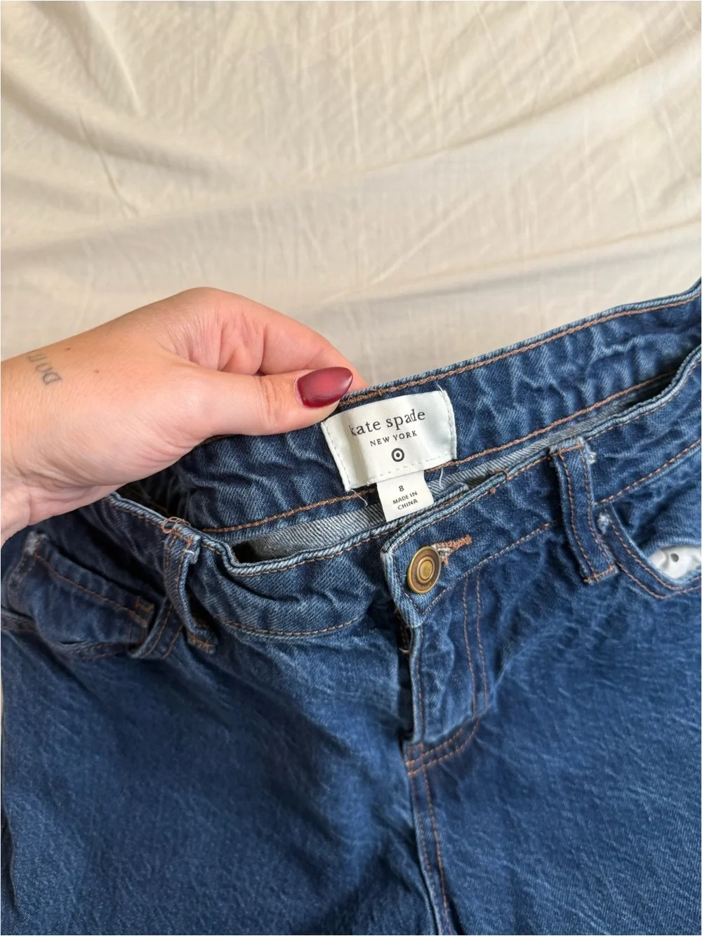 High-Rise Wide-Leg Women’s Jeans in Dark Blue